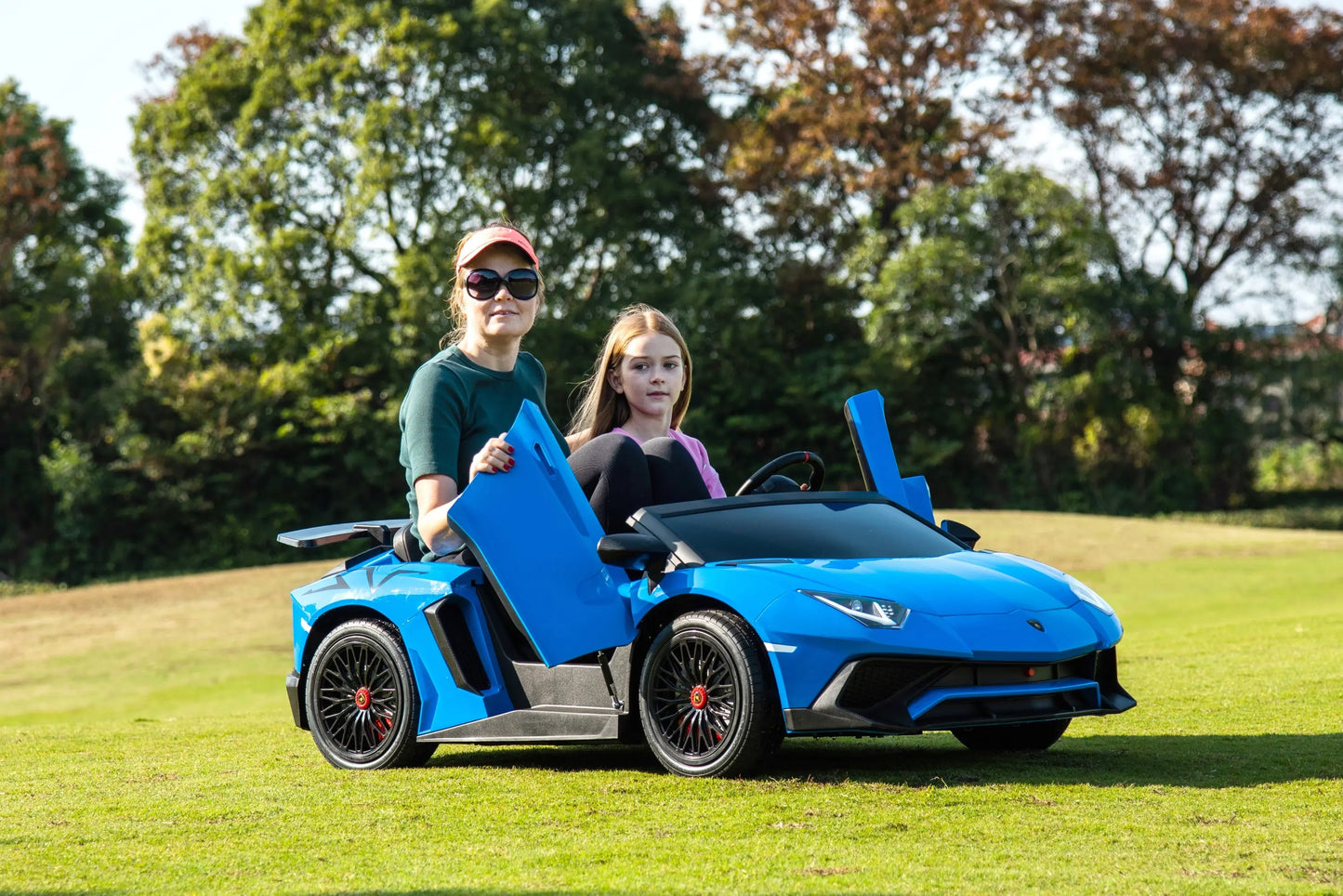 24V Lamborghini Aventador 2 Seater Ride On Car for Kids: Advanced Brushless Motor & Differential for High-Octane Fun   Freddo Toys Canada