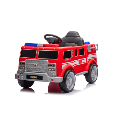 12V Freddo Fire Truck 1 Seater Ride on   Freddo Toys Canada