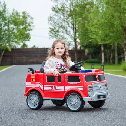 12V Freddo Fire Truck 1 Seater Ride on   Freddo Toys Canada